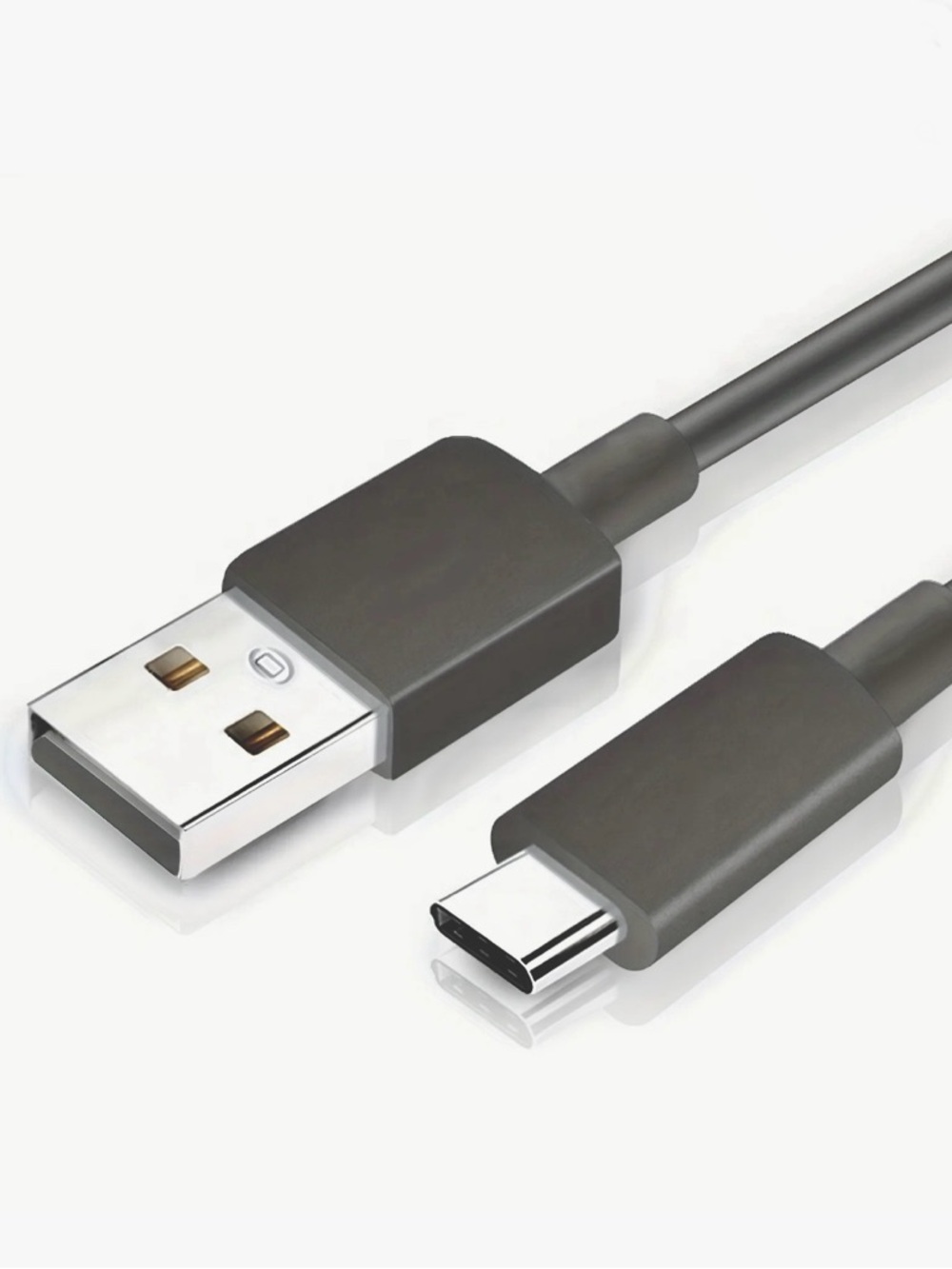 USB-A to USB-C Charging Cable in Dark Dark Black Gray